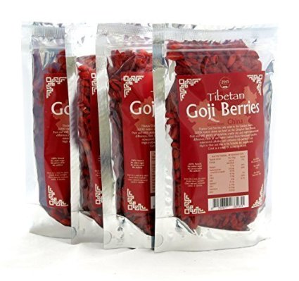 Zen Valley Big Goji Berries 1KG, 250gx4 packs, Free from Preservative&Sulfite