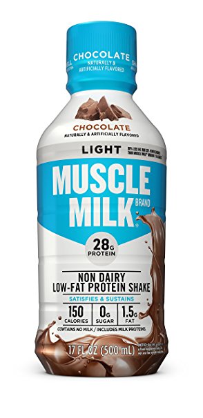 Muscle Milk Muscle Milk Light Protein Shake, Chocolate, 12 Count
