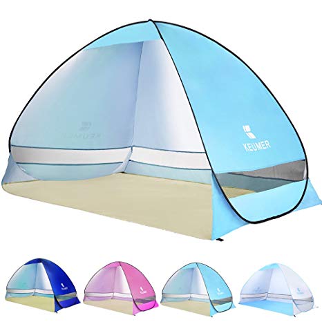 Ylovetoys Automatic Pop Up Beach Tent Sun Shelter Beach Shade Canopy Tent Anti UV Waterproof Beach Cabana Umbrella 3-4 Persons Instant Outdoor Camping Beach Tents for Outdoor Activities