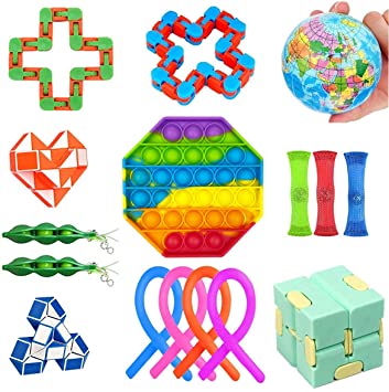 Jofan Fidget Toys Set Sensory Toys Bundle Pack with Pop Toys for Kids Autistic ADHD Stress Relief