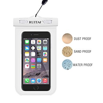 RUITAI Universal 6.0 Waterproof Phone & Camera Case Bag for 6.0 Inch Mobile Phone-White