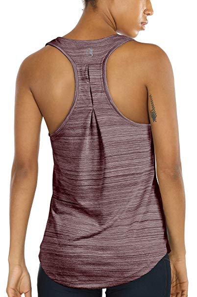 icyzone Workout Tank Tops for Women - Athletic Yoga Tops, Racerback Running Tank Top, Gym Exercise Shirts