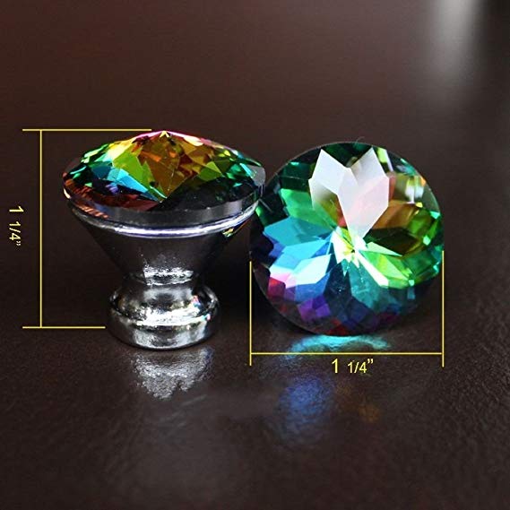 10 Pieces Crystal Glass Drawer Knobs Cabinet Handle Pulls Multi Color Glass Cabinet Knob Cupboard Drawer Pull Handle,lear Crystal Glass Cabinet Knob Cupboard Drawer Pull Handle
