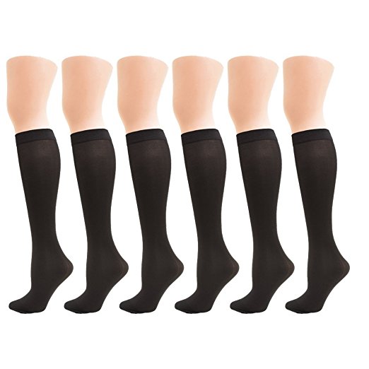 Angelina 70D Opaque Knee High Trouser Socks (Pack of 6 Pairs)