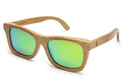 Tree Tribe Polarized Bamboo Sunglasses, Original Style Floating Wayfarer   Case