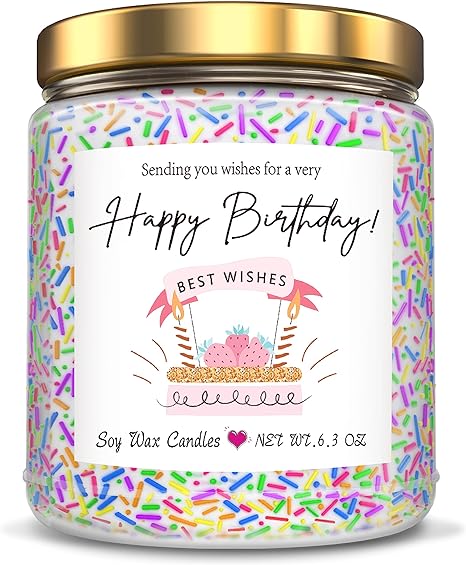 Birthday Gifts for Women Birthday Cake Candles Gifts for Best Friends Women Happy Birthday Gift for Women Female Sister Mom Wife Her Girlfriend Coworker Bestie Womens Birthday Gifts Candles for Cake