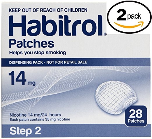 Novartis Habitrol 14mg Nicotine Patches, Step 2. Stop Smoking. 2 boxes of 28 each (56 patches) 14 MG