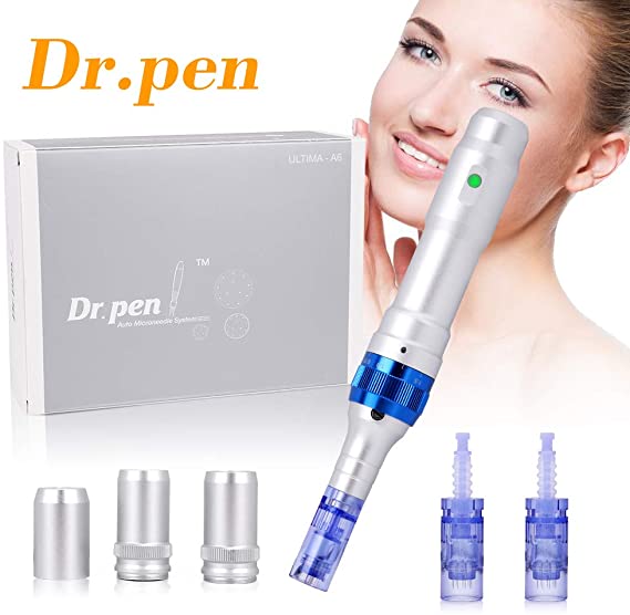 Dr.pen Ultima A6 with CE Certification, craftsman168 Derma Pen Electric Microneedle Derma Roller Pen with 2pcs 12PIN Cartridges Needles Wrinkle Stretch Marks Scar Hair Loss Treat 0.25-2.5mm Adjustable