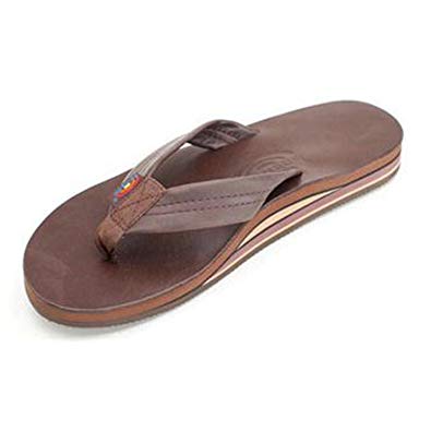 Rainbow Sandals Men's Premier Leather Double Layer with Arch Wide Strap