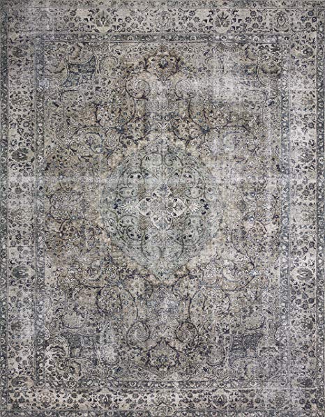 Loloi ll Layla Collection Printed Vintage Persian Area Rug 5'0" x 7'6" Taupe/Stone
