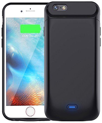 Bovon iPhone 6S Plus / 6 Plus Battery Case, 7200mAh Portable Charger [Slim Fit] Protective Charging Case Extended Battery Pack Power Case Bank for Apple iPhone 6 / 6S Plus (Black)