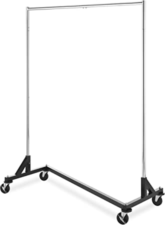 Whitmor Commercial Garment Z-Rack - Silver / Black