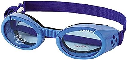 Doggles ILS Small Shiny Blue Frame with Blue Lens Dog Goggles Dog Goggles