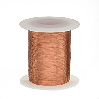 Remington Industries 36SNSP.25 36 AWG Magnet Wire, Enameled Copper Wire, 4 oz., 0.0055" Diameter, 3193' Length, Natural