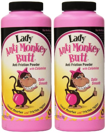 Lady Anti Monkey Butt Powder 6 Ounce, 2 Count