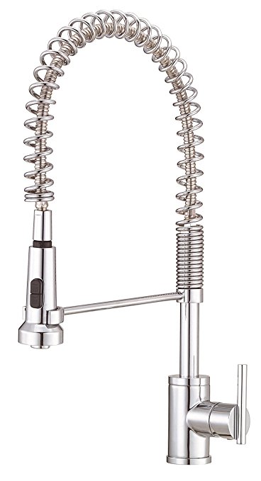 Danze D455058 Parma Pre-Rinse Single Handle Pull-Down Kitchen Faucet, Chrome