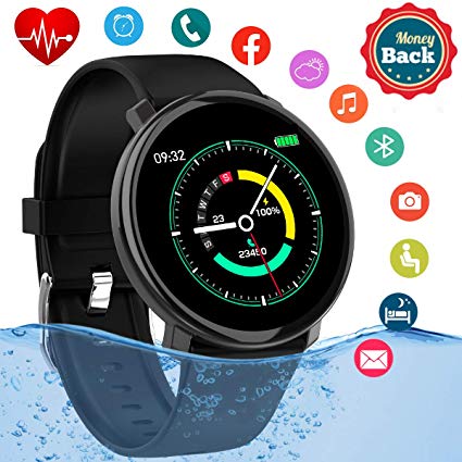 Smart Watch,Fitness Watch Activity Tracker with Heart Rate Blood Pressure Monitor IP67 Waterproof Sports Fitness Tracker Watch Smart Bracelet Wristband for Android iOS Phones Men Women Kids