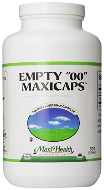Maxi Health Empty Maxicaps Vegetarian Capsules, 500 Count
