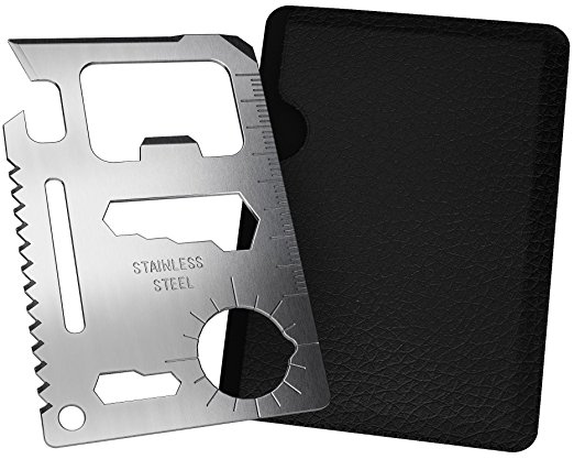 SOS Rescue Tools - 11 in 1 Credit Card Survival Tool is the Ultimate Survival Tool Making it an Integral Part of Your Survival Gear.