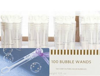 100 Special Occasion Ready Ring Bubble Wand Party Favors