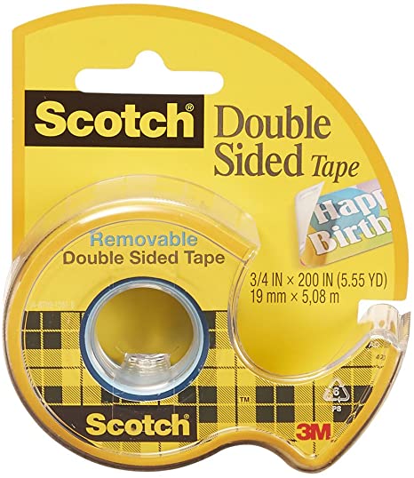 3M Scotch Removable Double Sided Tape.75"X200"