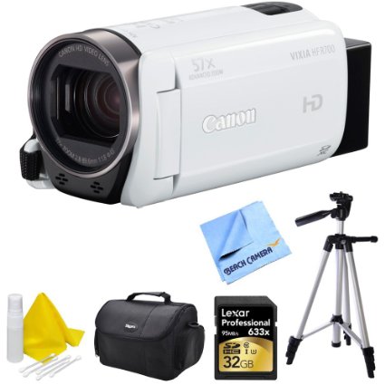 Canon Vixia HF R600 High Definition Camcorder Deluxe Bundle - White