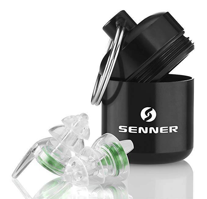Senner KidsPro Plug reusable hearing protection earplugs with aluminium container. Ideal for children, especially light to wear and quiet, suited for small ear canals.