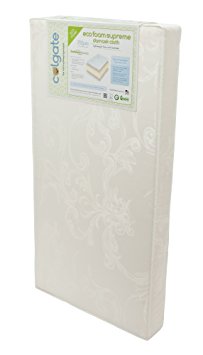 Colgate EcoFoam Supreme - Natural Foam Crib Mattress with Waterproof Cover,Ecru