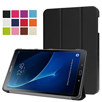 Galaxy Tab A 10.1 Case, OEAGO Samsung Galaxy Tab A 10.1-Inch Case Cover Accessories - Ultra Thin Smart Cover Hard Back Case for Samsung Galaxy Tab A 10.1'' (SM-T580 / SM-T585) (2016 Release) - Black