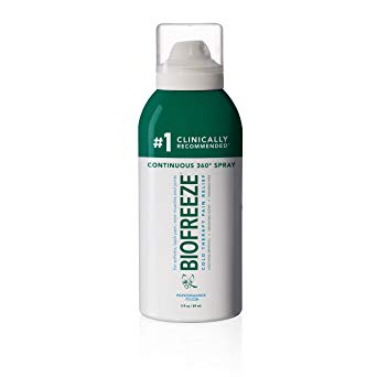 Biofreeze Pain Reliever 360º Spray for Muscle, Joint, Arthritis, & Back Pain, Cooling Topical Analgesic for Sore Muscles, NSAID Free Relief with Menthol, 3 oz Spray, Colorless Formula, 10.5% Menthol