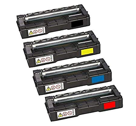 New Era Toner Remanufactured 4 Toner Cartridges for Ricoh Model SP C250DN SPC250sf SPC250DN C250sf Printer 407539,407540,407541,407542