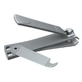 Clyppi Fingernail Clipper With Swing Out Nail Cleaner  File - Popular Gifts For Men and Women - Sharpest Stainless Steel Clippers - Wide Easy Press Lever - Best Quality Nail Cutter