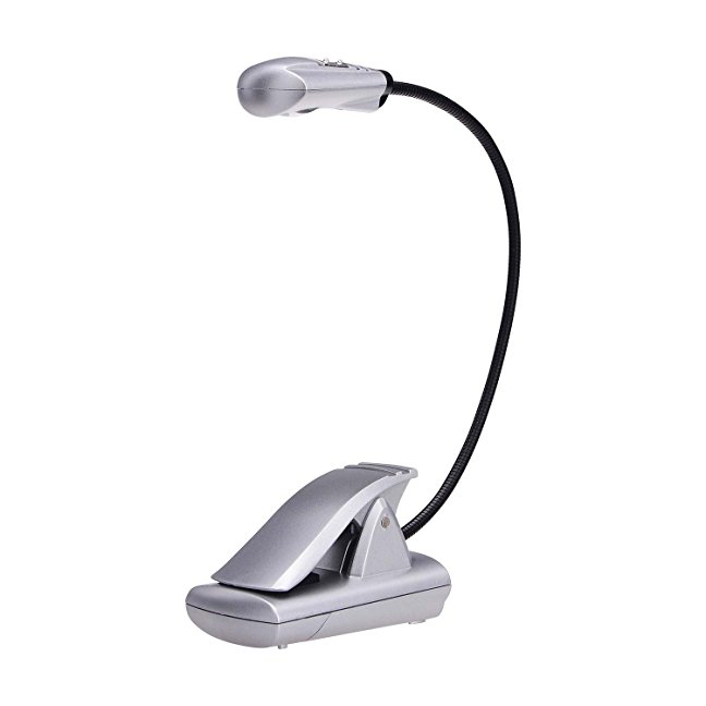 LIGHT IT by Fulcrum 20010-301 LED Wireless Multi Flex Clip On Task Light and Book Light, Silver