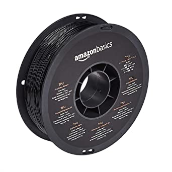 AmazonBasics TPU 3D Printer Filament, 1.75mm, Black, 1 kg Spool (2.2 lbs)