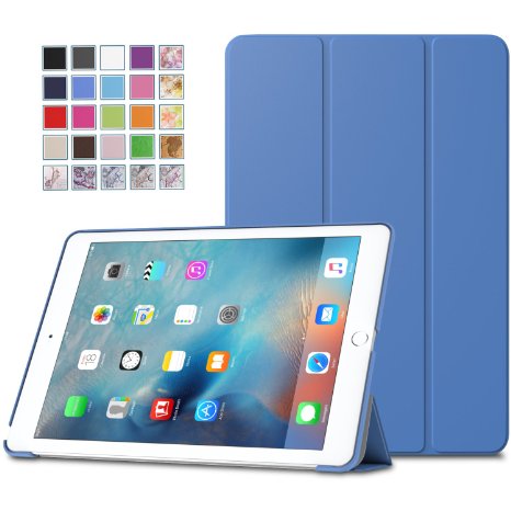 iPad Pro 97 Case - MoKo Ultra Slim Lightweight Smart-shell Stand Cover Case with Auto Wake  Sleep for Apple iPad Pro 97 Inch 2016 Release Tablet BLUE