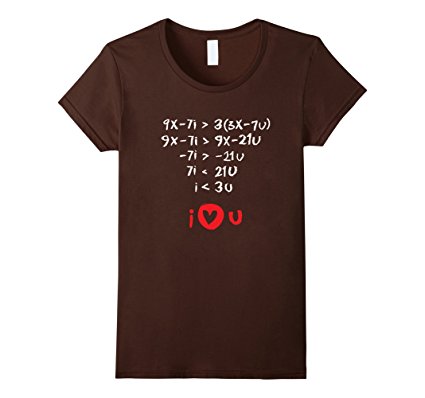 I Love You Math Formula Equation Nerdy Funny Couple T-shirt