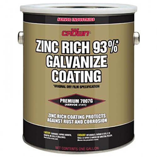 Crown 7007G Metallic Gray MIL-P-46105(MR), MIL-P-21035B, AND DOD-P-21035A, ASTM B-117 Cold Galvanize Coating, 1 gallon