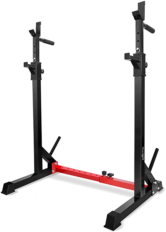 Yes4All Adjustable Barbell Squat Rack – Standard and Premium Options Available