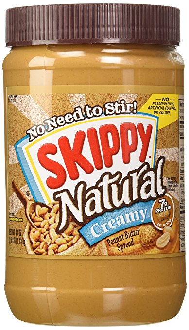 Skippy Natural Creamy Peanut Butter - 2/40oz