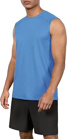 ODODOS Men's Quick Dry Athletic Tank Tops UPF 50  Sun Protection SPF Workout Sleeveless Muscle Shirts