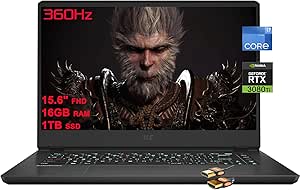 MSI Vector GP66 Gaming Laptop 15.6" FHD 360Hz (100% sRGB) Intel 10-core i7-12650H 16GB RAM 1TB SSD GeForce RTX 3080 Ti 16GB Graphic RGB Backlit USB-C Nahimic Win11 Black + HDMI Cable