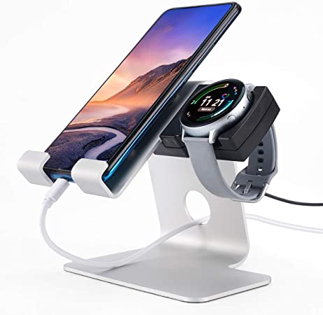 Tranesca 2-in-1 Charger Stand Holder Compatible with Samsung Active and Samsung Active 2 40mm /44mm and Cell Phone (Stand Holder only - Charger not Included)