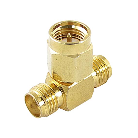 SMA Female to 2 SMA Male Triple T RF Adapter Connector 3 Way Splitter