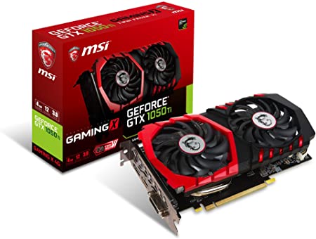 MSI Computer Video Graphic Cards GeForce GTX 1050 TI GAMING X 4G