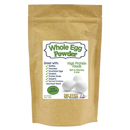 Powdered Whole Dried Eggs, Whole Dehydrated Egg Powder (1 pound), Great for Scrambled Eggs, Baking Mixes, Camping & More