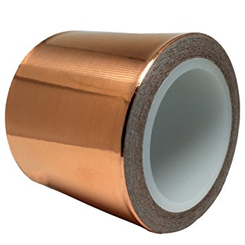Copper Foil Tape (2inch x 18ft) for Guitar & EMI Shielding, Slug Repellent, Crafts, Electrical Repairs, Grounding - Conductive Adhesive - 39% Thicker Foil - Extra Wide Value Pack at A Great Price