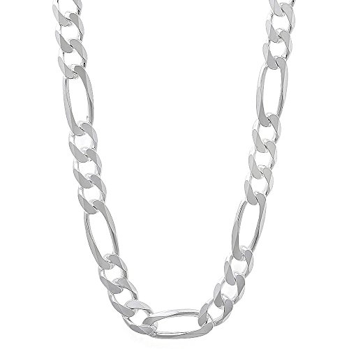 5.5mm 925 Sterling Silver Nickel-Free Flat Figaro Link Italian Crafted Chain or Bracelet   Cleaning Cloth