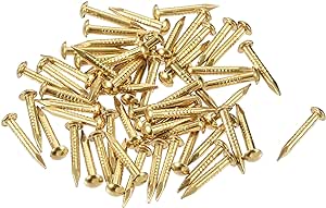 uxcell Small Tiny Hardware Brass Nails 2mmx15mm(DXL) for DIY Wooden Boxes Accessories 60pcs