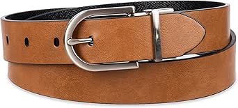 Calvin Klein Women's Two-in-One Reversible Dress Casual Belts for Jeans, Trousers and Dresses