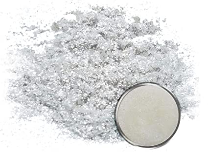 Mica Powder Pigment “Snowflake White” (25g) Multipurpose DIY Arts and Crafts Additive | Natural Bath Bombs, Resin, Paint, Epoxy, Soap, Nail Polish, Lip Balm (Snowflake, 25G)